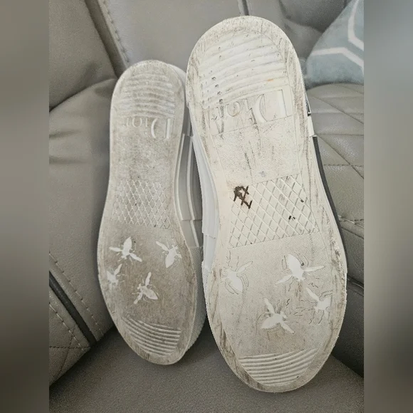 Dior Monogram High-Top Sneakers in Gray and White - Picture 10 of 10